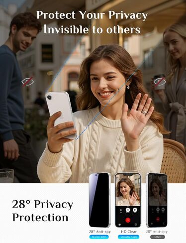 MAGIC JOHN Privacy for iPhone 17e Screen Protector Tempered Glass Anti-peek in Saudi Arabia