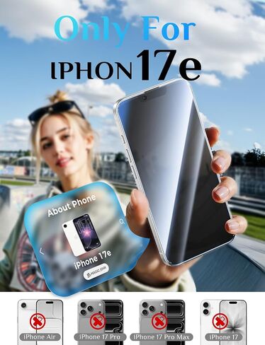 MAGIC JOHN Privacy for iPhone 17e Screen Protector Tempered Glass Anti-peek in Saudi Arabia