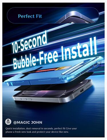 MAGIC JOHN Privacy for iPhone 17e Screen Protector Tempered Glass Anti-peek in Saudi Arabia