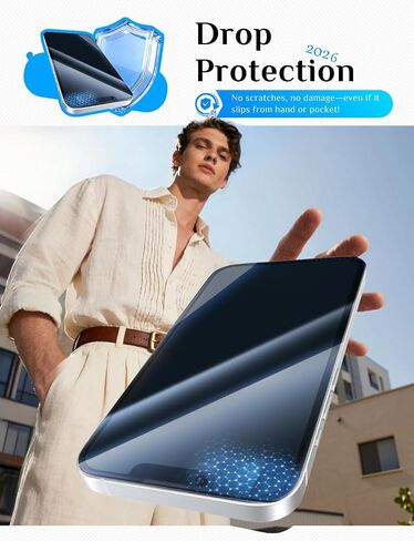 MAGIC JOHN Privacy for iPhone 17e Screen Protector Tempered Glass Anti-peek in Saudi Arabia