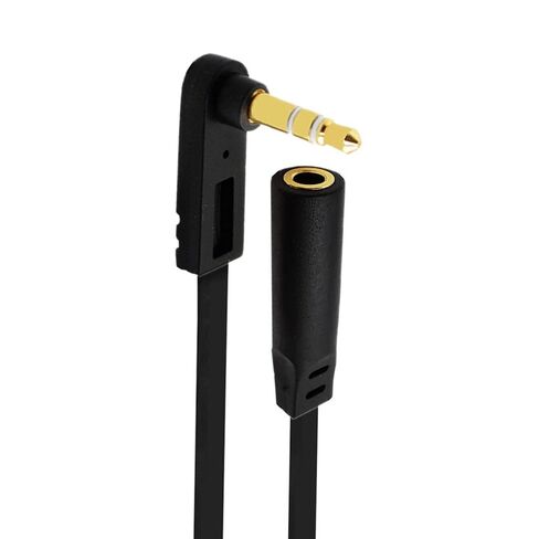 كابل تمديد صوتي 6 بوصة 3.5 ملم، مستقيم من الذكور إلى الزاوية اليمنى ذكر 1/8 بوصة TRS Jack Extender AUX سلك لسماعات الرأس، ومكبر الصوت، وستيريو السيارة، وستيريو منزلي، 5 عبوات in Kuwait