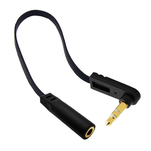 كابل تمديد صوتي 6 بوصة 3.5 ملم، مستقيم من الذكور إلى الزاوية اليمنى ذكر 1/8 بوصة TRS Jack Extender AUX سلك لسماعات الرأس، ومكبر الصوت، وستيريو السيارة، وستيريو منزلي، 5 عبوات in Kuwait