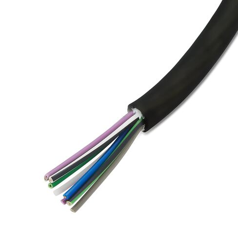 20 Feet 9 Conductor Speaker Wire/Cable - 18 AWG 100% Pure OFC, Ultra-Flex and Easy Peel Jacket, Bare Copper with Color Coded Conductors in Saudi Arabia