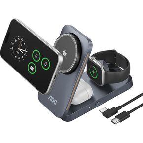 محطة شحن لاسلكية قابلة للطي AOC GW300 25W Qi2.2 3 في 1 in Saudi Arabia