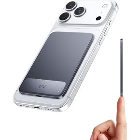 iWALK PowerGrip Zero، بنك طاقة مغناطيسي خفيف الوزن للغاية 3.42 أونصة لهاتف iPhone، شاحن محمول MagSafe بقدرة 5000 مللي أمبير في الساعة، حزمة بطارية لاسلكية فائقة النحافة 0.27 بوصة لسلسلة iPhone 18/17/16/15/14/13/12 in Kuwait