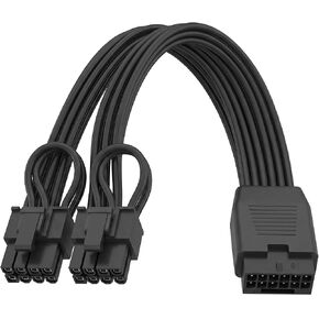 6.8 in 16 Pin Female to Dual PCIe 8 Pin Male GPU, 12VHPWR Cable Extension in Saudi Arabia