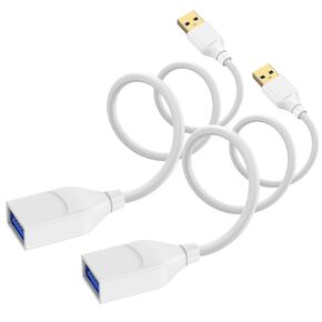 USB Extension Cable White,2 Pack 6FT Type A Male to Female Extension Cord in Saudi Arabia