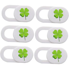 COHEALI 6pcs Ultra Thin Webcam Cover Slide for Laptop and Tablet Privacy Protection with Lucky Leaf Pattern, Compatible with Computers and Mobile Devices in Saudi Arabia