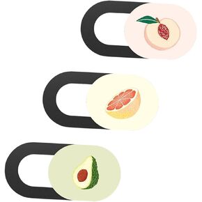 Cabilock 3pcs Laptop Camera Cover Slide Webcam Privacy Protectors Set for Notebooks and Tablets, Colorful Fruit Pattern, Front Lens Shield for Webcam Security and Privacy in Saudi Arabia