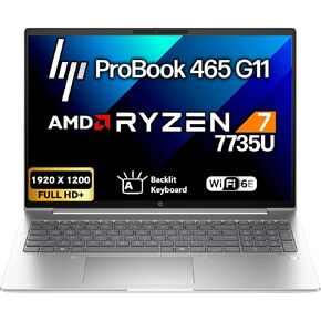 HP ProBook 465 460 G11 Business Laptop 16" FHD+ Display, AMD Ryzen 7 7735U, oemgenuine Customized Laptop, 16GB / 32GB / 64GB RAM, 512GB / 1TB / 2TB SSD, Wi-Fi 6E, RJ-45, Webcam, Backlit KB, Win 11 Pro in Saudi Arabia