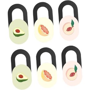 COHEALI 6pcs Webcam Privacy Lens Protector Slide Camera Covers for Laptops, Computers, and Phones – Multi-Color Fruit Design Set for Video Call Privacy and Security in Saudi Arabia
