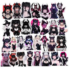 30PCS Succubus Anime Stickers, Waterproof Gothic Demon Girl Vinyl Sticker in Saudi Arabia