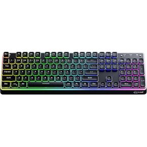 Free wolf M104 Full Size Wireless Gaming Keyboard Tri-Mode - Black in Saudi Arabia