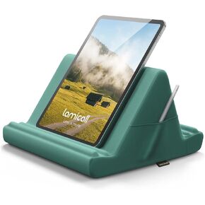 Lamicall Tablet Pillow Holder, Pillow Soft Pad - Bed Stand for Lap with Pocket & 4 Viewing Angles, for iPad Pro 11, 10.5, 12.9 Air Mini, Kindle, Tabs, 4-13" Phone and Tablet, Green in Saudi Arabia