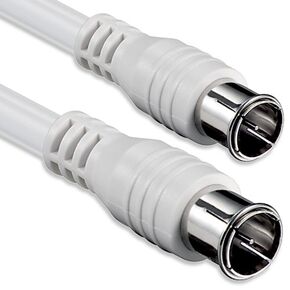 1aTTack.de F-Quick SAT Connection Cable 3.5 Meters 2X Shielded F-Connector (Quick) > F-Connector (Quick) (Fully Shielded) SAT White F-Quick-F-Quick 85db in Saudi Arabia