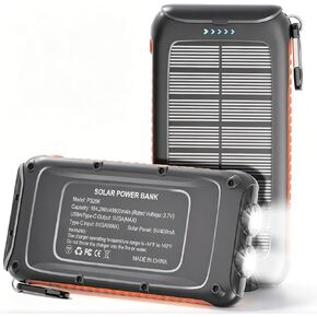 Solar Charger Power Bank 49800mAh, Portable Solar Phone Charger with 2 USB-A & USB-C Ports, 15W Fast Charging for iPhone, Samsung and More, Dual Flashlightfor Camping, Travel & Emergency Backup in Kuwait