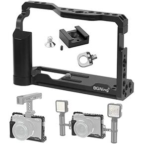 Aluminum Camera Cage Compatible with Fujifilm X-E4 Form-Fitting Border Frame w/Cold Shoe Arri Mount Handgrip Wristband Light Monitor Holder (Combo E) in Saudi Arabia