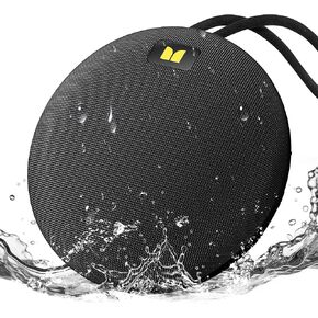 Monster Ripple Shower Bluetooth Speakers, IPX8 Waterproof Shower Speaker, Bluetooth 6.0 with Wireless Stereo Pairing and Hands-Free Calling, Portable Outdoor Speakers, Black in Kuwait