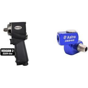 Astro Pneumatic Tool 1822 ONYX 1/2" Nano Impact Wrench v2-500ft/lb & Tools 3SB40 World's 1st High Flow 3-Way Air Swivel in Saudi Arabia