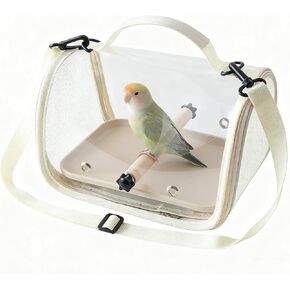 Portable Bird Travel Carrier with Breathable Mesh Windows Hands Free Bag in Kuwait
