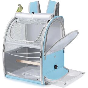 Sanmoncare Bird Backpack Carrier, Water Repellent Fabric Cockatiel Travel Bag with Stand, Lightweight and Portable Travel Cage for Parrot, Bird Travel Carrier in Kuwait