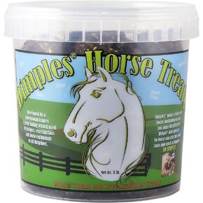 Dimples Horse Treats with Pill Dimples - Pack of Two 3lb Tubs (6lbs Total) of USA-Made Horse Cookies with Beet Pulp - Tasty, Healthy, & Organic Treats - Equine Pill Dimples for Meds in Kuwait
