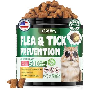 Cudory Flea and Tick Prevention for Cats, 500 Cat Flea Treatment Chews in Saudi Arabia
