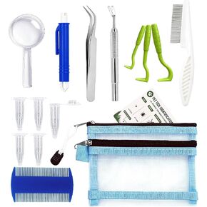 MEDUWEDU 16-Piece Professional Tick Removal Tool Kit, Stainless Steel Tick Remover Tweezers, Hooks & Accessories for Dogs, Cats & Humans, Outdoor Camping Essentials in Kuwait