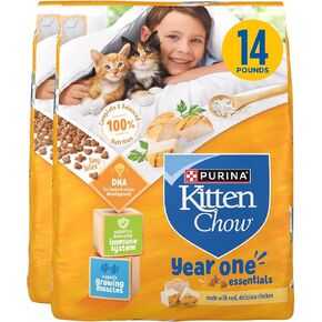 Purina Kitten Chow Year One Essentials Dry Kitten Food, 14 lb Bags in Kuwait