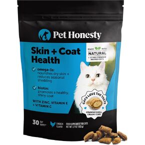 Pet Honesty Vet Backed Cat Skin & Coat Supplement Puree, Salmon, 20 Ct in Kuwait
