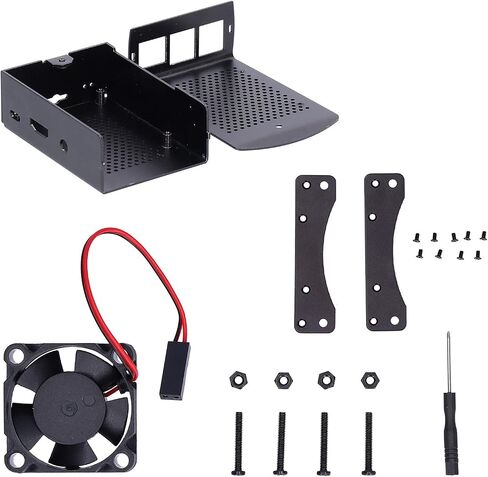 Chrees Aluminum Alloy Cooling Case for 2 3 B with Heat Dissipation Fan Enclosure and Mounting Fasteners (with Fan) in Saudi Arabia
