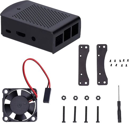 Chrees Aluminum Alloy Cooling Case for 2 3 B with Heat Dissipation Fan Enclosure and Mounting Fasteners (with Fan) in Saudi Arabia