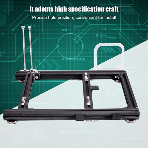 Open Frame Computer Case for ITX, Precise Crafts for Easy Installation, Ideal for DIY Enthusiasts (Black) in Saudi Arabia