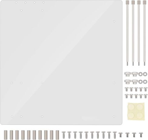 Transparent Acrylic Overlock Computer Case, DIY Base Stand for M-ATX Motherboard, Fashion Design, Better Cooling, Suitable for Testing or Gaming, 10.55 X 10.55 Inches in Saudi Arabia