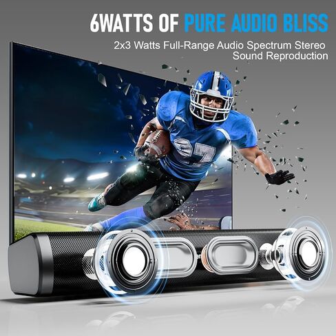 Dnil Portable Slim Sound Bar, Wireless Bluetooth Speaker, a Rechargeable Bluetooth Speaker for Indoor & Outdoor Use, Great for TV, Music, Exercise, Beach, and Travel. in Saudi Arabia