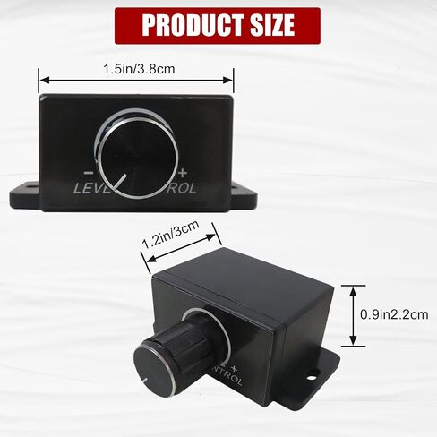 Universal RCA Bass Control Knob - Amplifier Level Controller Ideal for Car Audio & Home Theater Systems in Saudi Arabia