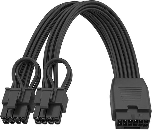 6.8 in 16 Pin Female to Dual PCIe 8 Pin Male GPU, 12VHPWR Cable Extension in Saudi Arabia