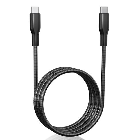 60W Metal Braided USB-C to USB-C Cable 6.6ft, Cat & Dog Chew Proof USB C Cable with Data Sync, Type C Metal Charging Cord for iPhone 17/16/15, Galaxy S24, Pixel, MacBook, iPad in Saudi Arabia