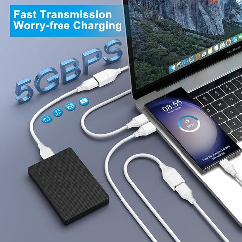 USB Extension Cable White,2 Pack 6FT Type A Male to Female Extension Cord in Saudi Arabia