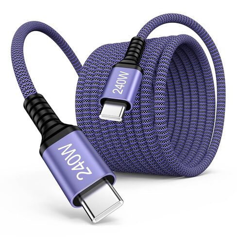 240W USB C to USB C Cable 10FT, Super Fast Charger Type C Cable for Samsung in Saudi Arabia
