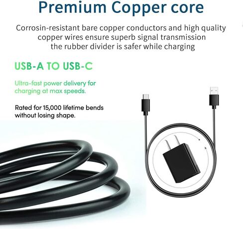 USB-C Fast Wall Charger Charging Cable Cord Fit for Verizon Orbic Speed Mobile Hotspot 400L MiFi 7730L 8800L Jetpack Hotspot, INSEEGO 5G MiFi M1000 M2000 M2100, Nighthawk M1 MR1100, GL.iNet GL-MT1300 in Saudi Arabia