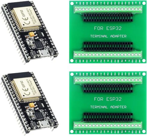 2pcs ESP32 WiFi Development Board with 2pcs Breakout Board (38PIN) in Saudi Arabia