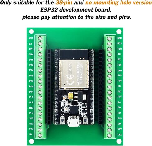 2pcs ESP32 WiFi Development Board with 2pcs Breakout Board (38PIN) in Saudi Arabia