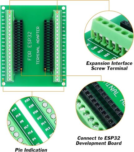 2pcs ESP32 WiFi Development Board with 2pcs Breakout Board (38PIN) in Saudi Arabia