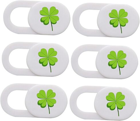 COHEALI 6pcs Ultra Thin Webcam Cover Slide for Laptop and Tablet Privacy Protection with Lucky Leaf Pattern, Compatible with Computers and Mobile Devices in Saudi Arabia