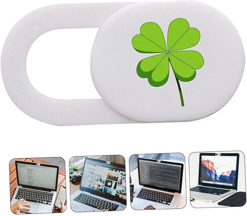 COHEALI 6pcs Ultra Thin Webcam Cover Slide for Laptop and Tablet Privacy Protection with Lucky Leaf Pattern, Compatible with Computers and Mobile Devices in Saudi Arabia