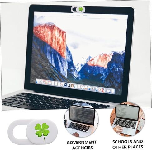 COHEALI 6pcs Ultra Thin Webcam Cover Slide for Laptop and Tablet Privacy Protection with Lucky Leaf Pattern, Compatible with Computers and Mobile Devices in Saudi Arabia