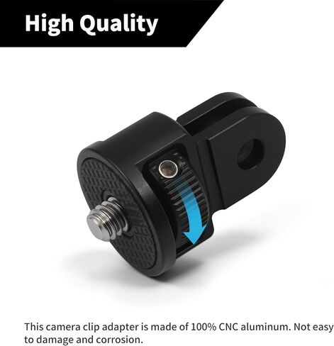 Upgraded 1/4 "-20 Tripod Conversion Adapter with Aluminum Perforated Rotatable Ring for GoPro Hero Insta360 DJI Action and Other Sports Cameras 2pcs in Saudi Arabia