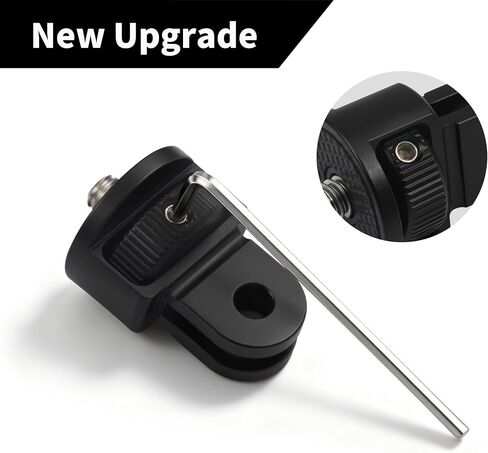 Upgraded 1/4 "-20 Tripod Conversion Adapter with Aluminum Perforated Rotatable Ring for GoPro Hero Insta360 DJI Action and Other Sports Cameras 2pcs in Saudi Arabia