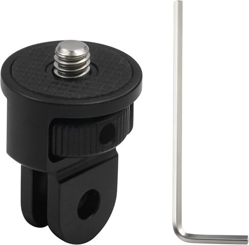 Upgraded 1/4 "-20 Tripod Conversion Adapter with Aluminum Perforated Rotatable Ring for GoPro Hero Insta360 DJI Action and Other Sports Cameras 2pcs in Saudi Arabia